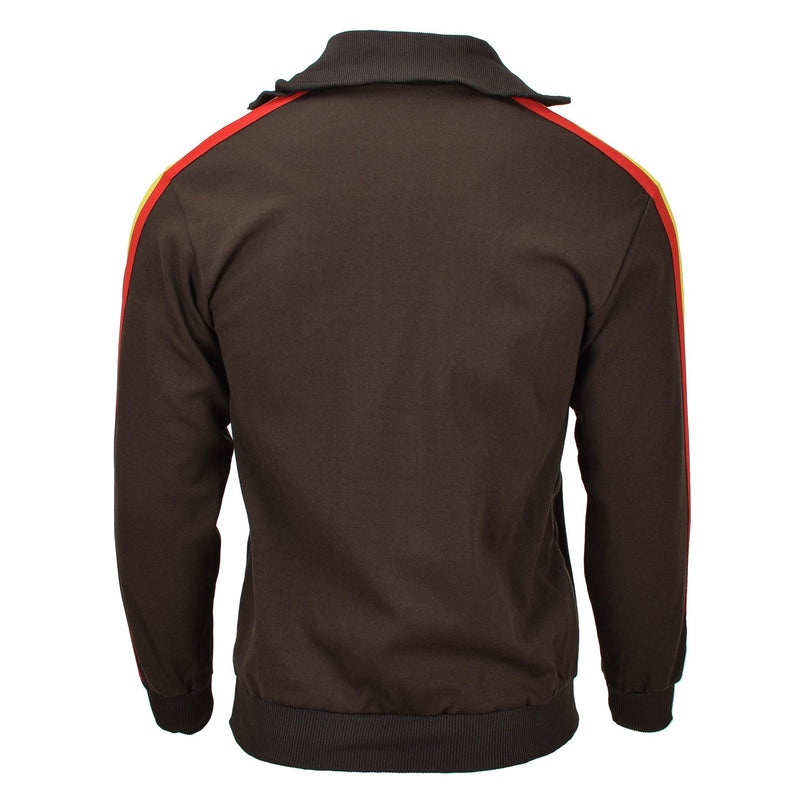 Armero alemán original NVA Sports Chaqueta marrón Traz de tren con cremallera de tren ActiveWear