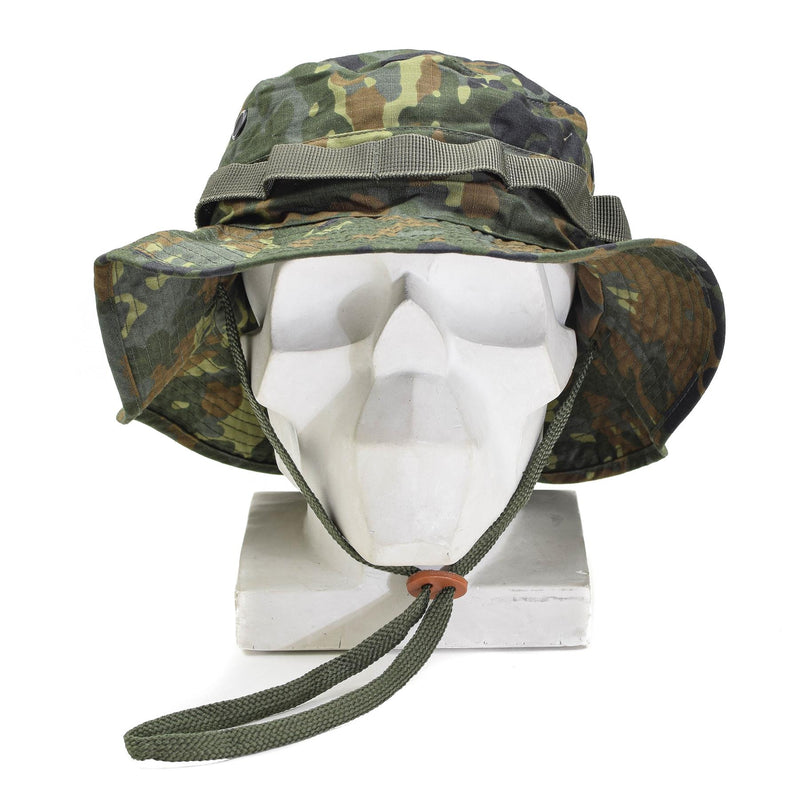 Mil-Tec Brand Military Style Ripstop Hat Boonie Hat Ligero Flecktarn Ejército Capilla