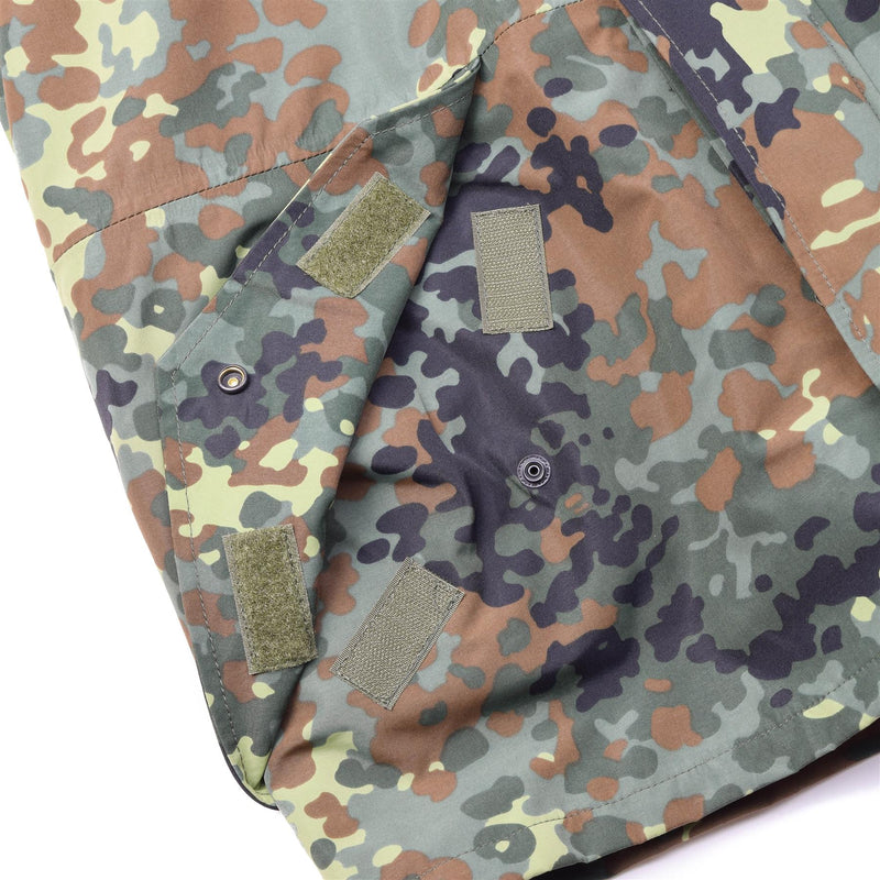 MIL-TEC Alemán PARKA W Liner Goretex Camo Flecktarn Chaqueta de hombres impermeables