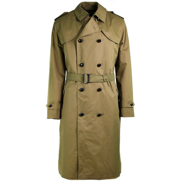 Gabla gabardina de Oficial Long Genuine Holand Holand Holch Army Coat Caki con forro nuevo