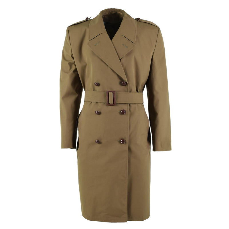 Trenchcoat formal del ejército holandés original brown Surplus Oficial Officer Coat NUEVO