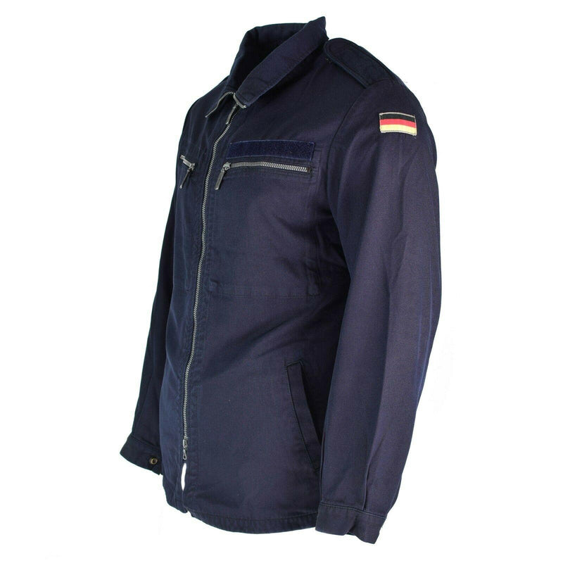 Chaqueta del ejército alemán original Chaqueta azul marina azul marino con cremallera aramid resistente al fuego