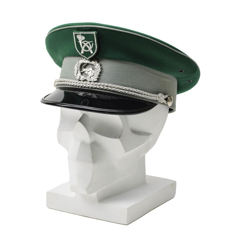 Original del ejército francés Visor verde Pico Cap Ivory Coast Insignia ligera nueva