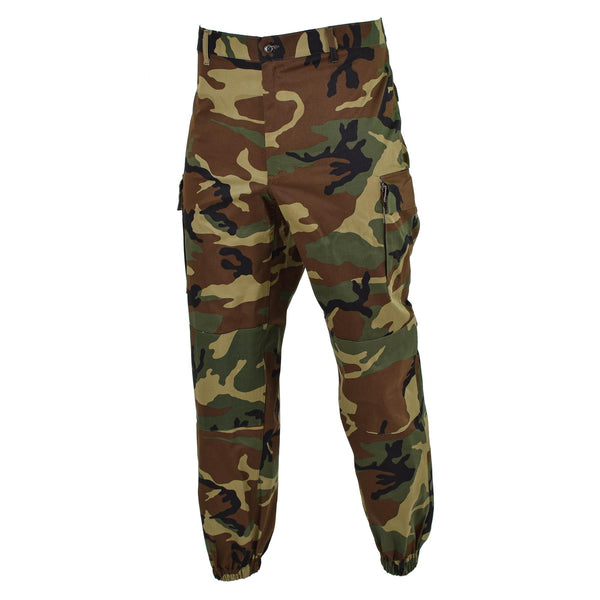 Pantalones de carga militar italiano originales Combate de bosque de camuflaje de camuflaje Noche Nuevo