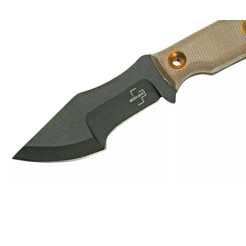 Boker Plus Micro Tracker Hool de supervivencia EDC de cuchilla de acero de acero de carbono 1095