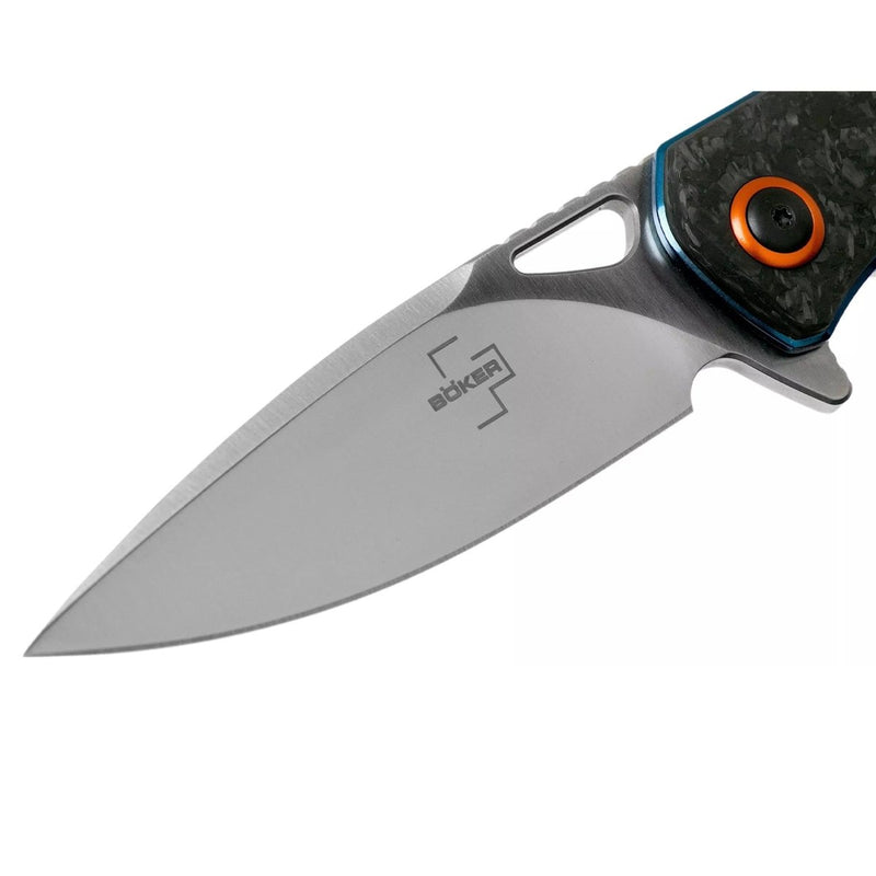 Boker más Nebulia de bolsillo D2 Cuchilla plegable de acero inoxidable Manija de carbono