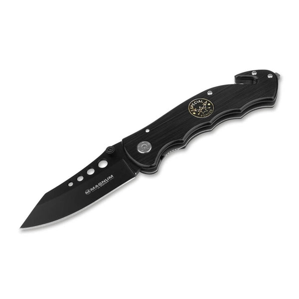 Boker Fuerzas especiales de bolsillo plegable Tanto 440A Manija de aluminio de acero negro