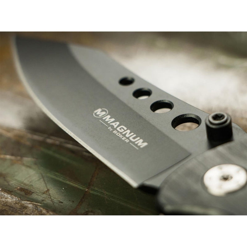 Boker Fuerzas especiales de bolsillo plegable Tanto 440A Manija de aluminio de acero negro