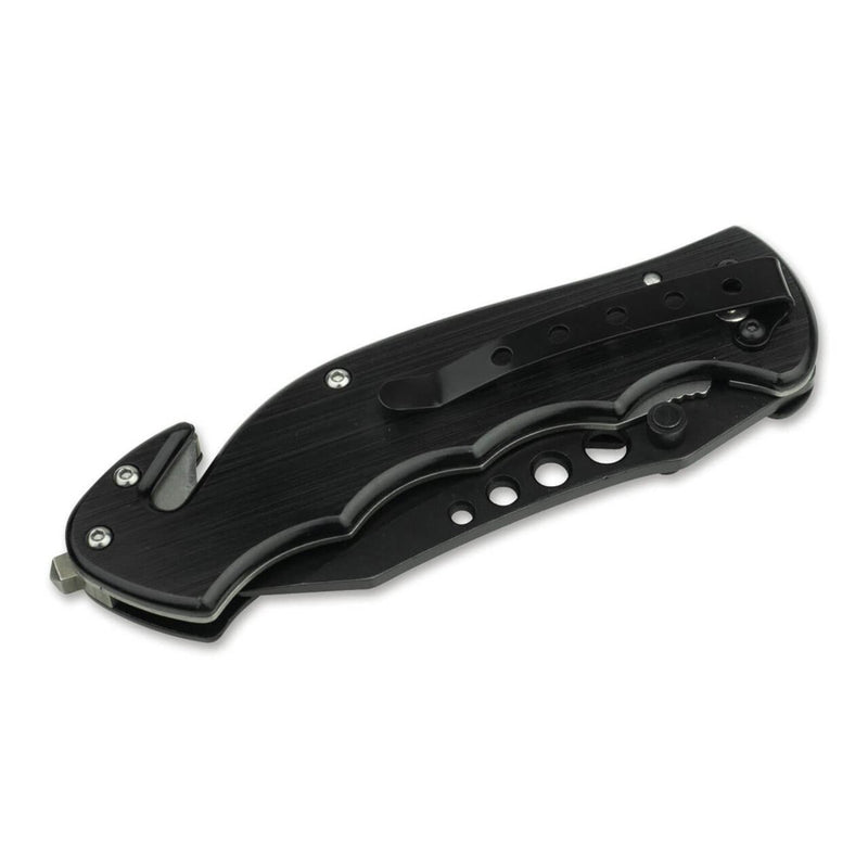 Boker Fuerzas especiales de bolsillo plegable Tanto 440A Manija de aluminio de acero negro