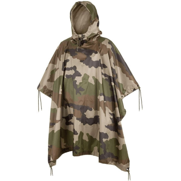 Raúrpora impermeable al estilo del ejército Ripstop Poncho Cape Military CCE Camuflage