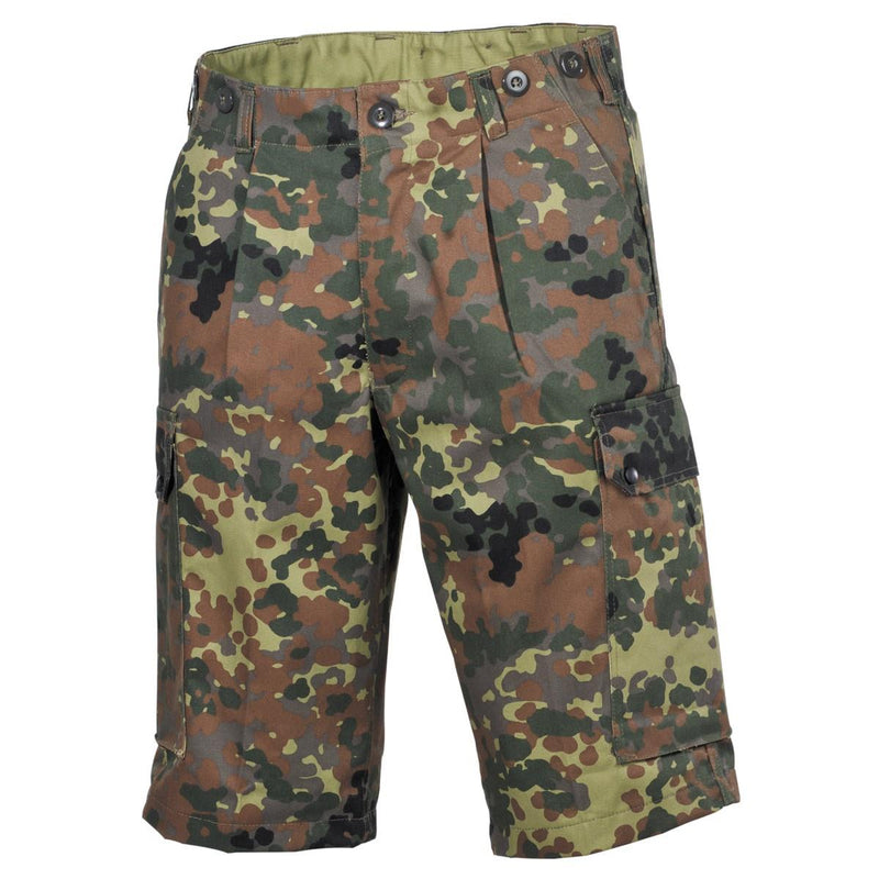 MFH Brand Sorthy Shorts Bermuda Flecktarn Camo Sturdy Ripstop Uniforme Nuevo