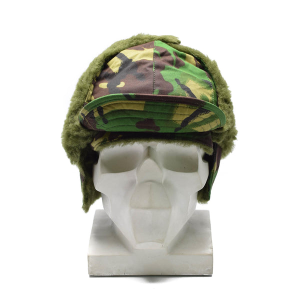 Fuerzas originales del ejército británico Sombrero de invierno Ears plegables DPM Camuflaje de bosques