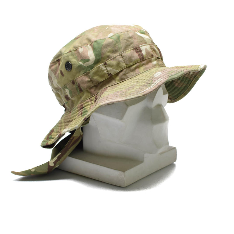 Genuino británico Militar Military Bush Hat MTP Camuflage Coloque Flap Panamá Boonie Hat Nuevo