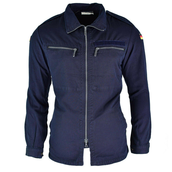 Chaqueta del ejército alemán original Chaqueta azul marina azul marino con cremallera aramid resistente al fuego