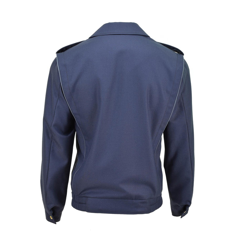 Genno de blusa azul checo checo Botones dorados Butones del ejército casual BLOUSON NUEVO