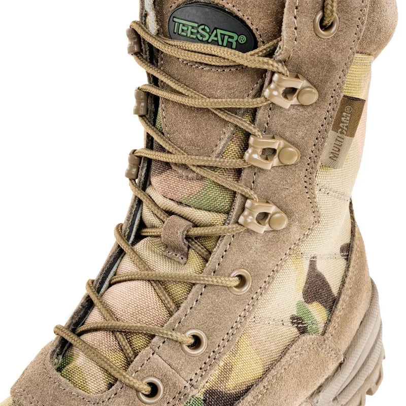 Teesar Botas Multicam Multicam Side Caza de caza Zip Servicio de trekking Calzado