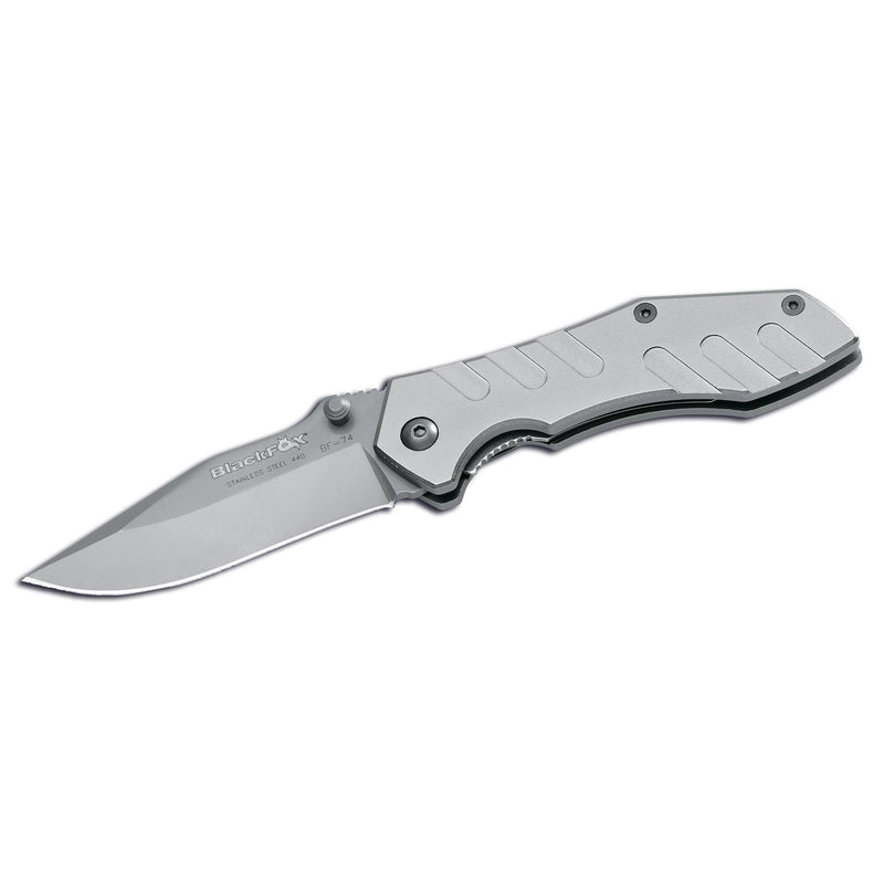 Fox Knives BF-74 Camineta de bolsillo plegable Titanio Cubra de aluminio Manejo de aluminio 440 Acero