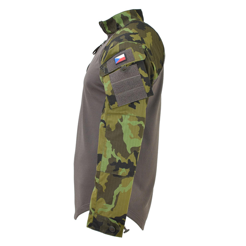 Camisas de combate tácticas del ejército checo original Ubac Woodland Camo Manga larga NUEVO