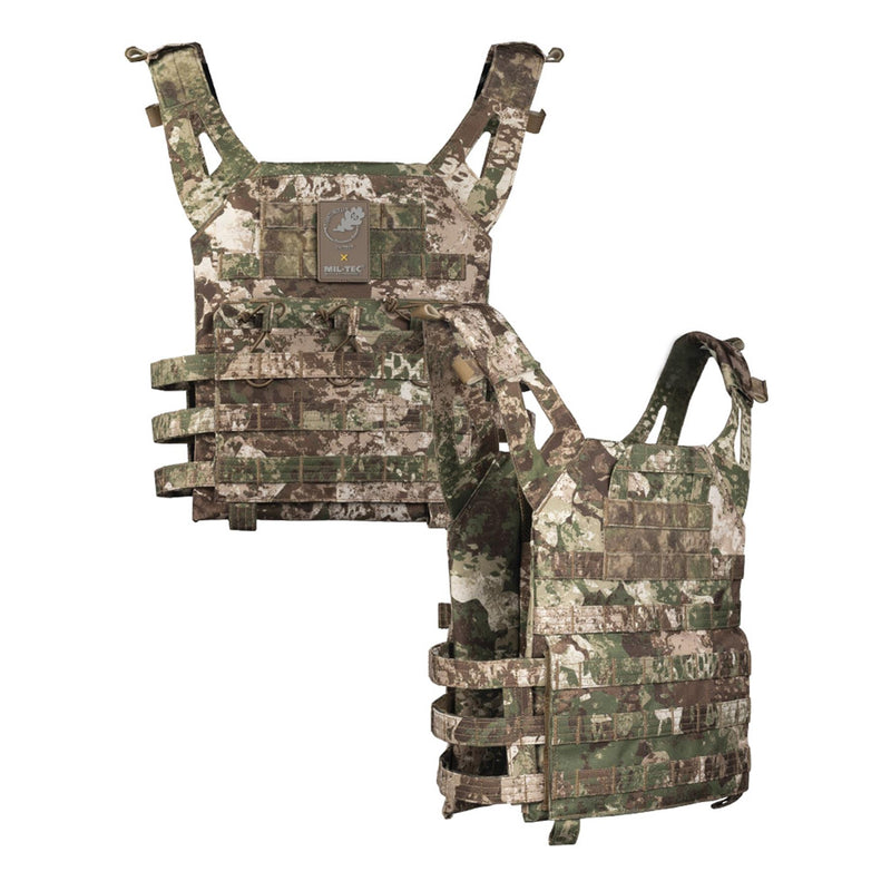 Mil-Tec Army Plate Carrier Gen II Camuflage Chaleco PVC Recubierto cómodo Molle