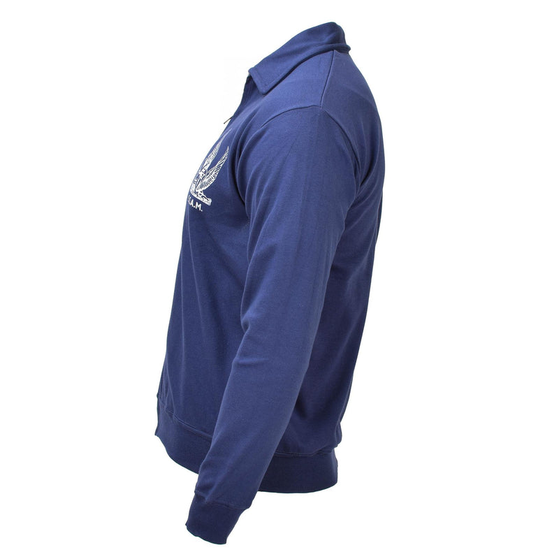 Chaqueta deportiva azul deportivo de la Fuerza Aérea italiana original