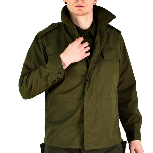 Chaqueta de campo del ejército checo vintage original M85 Militar Olive Verde Militar NUEVO