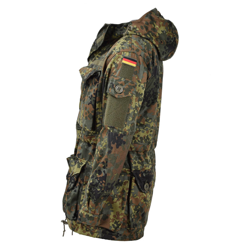 Leo Kohler Militar Ksk Smock Chaqueta táctica Campo Camufe de campo con capucha Flecktarn