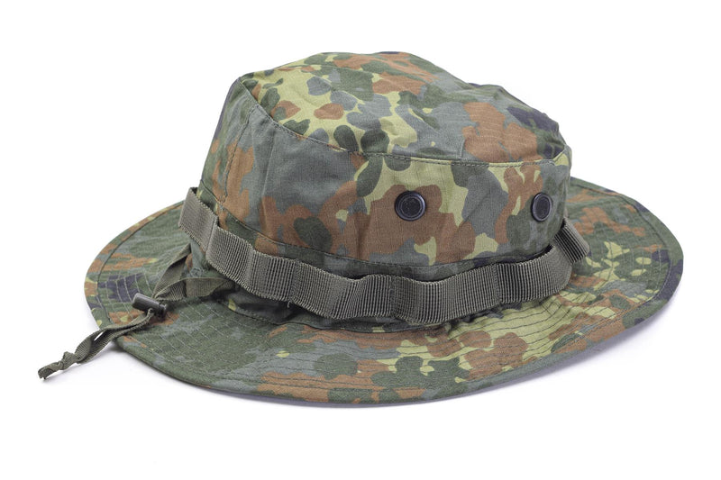 Mil-Tec Brand Military Style Ripstop Hat Boonie Hat Ligero Flecktarn Ejército Capilla