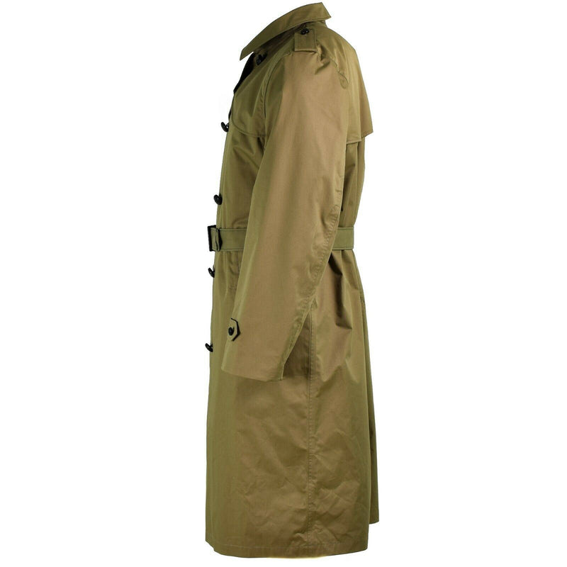 Gabla gabardina de Oficial Long Genuine Holand Holand Holch Army Coat Caki con forro nuevo