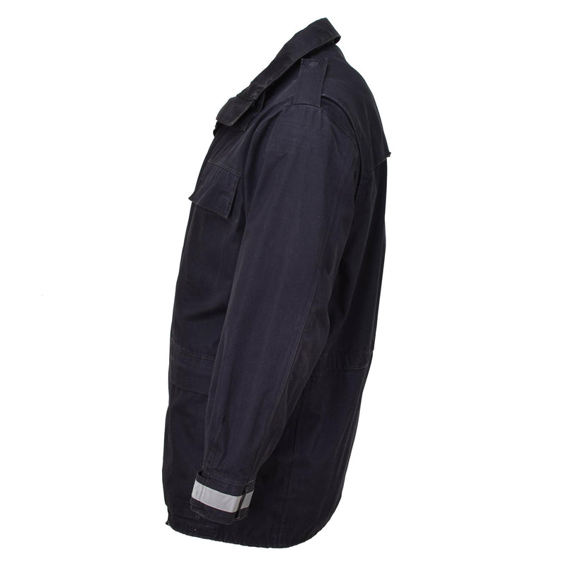 Original militar holandés chaqueta de lluvia negra impermeable parka clima húmedo