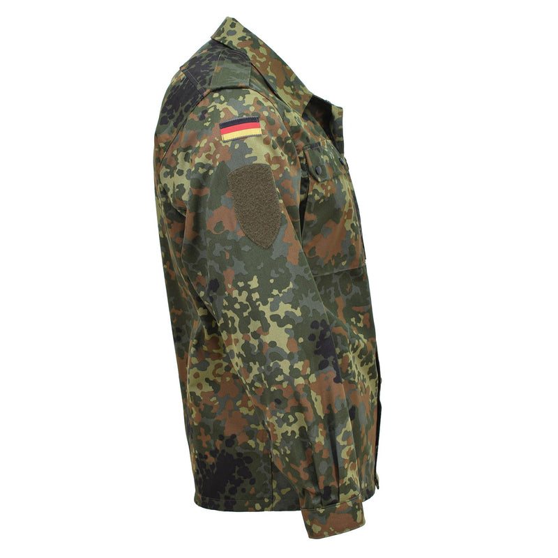 Leo Kohler Camisas militares tácticas Flecktarn Camuflage Light Combat BW Jacket