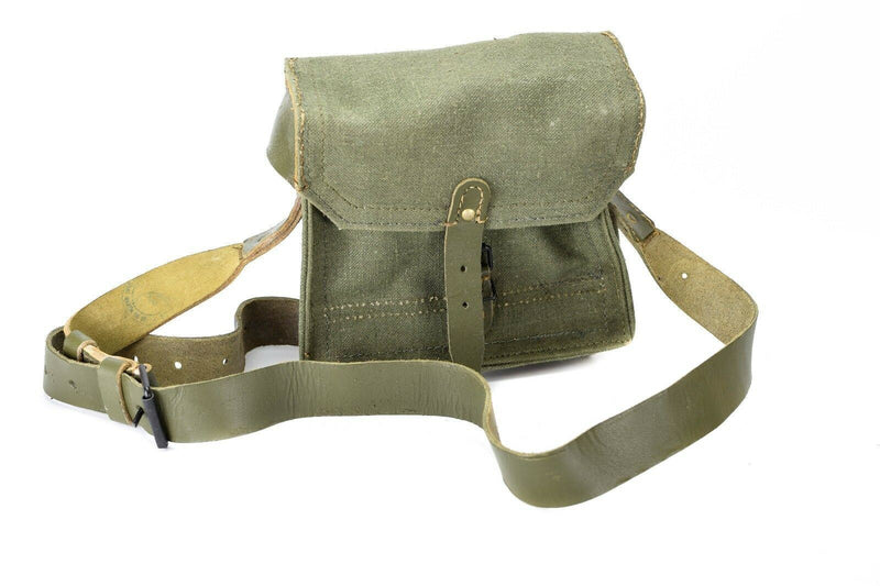 Bolso de hombro francés genuino Army Canvas Olive OD MOMA MMO de revista