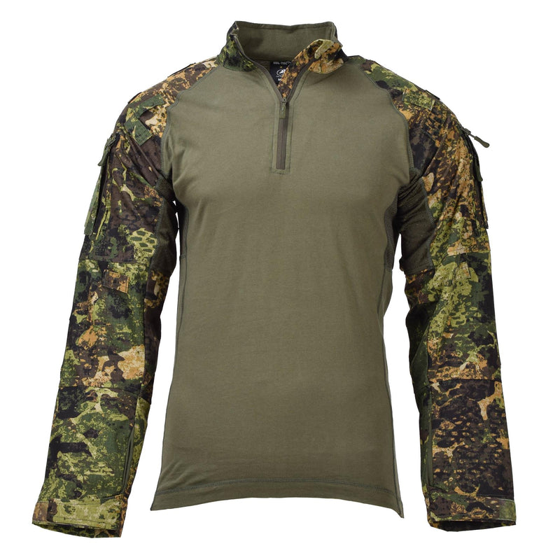 Camisas tácticas de campo mil-tec manga larga camuflaje transpirable ligero