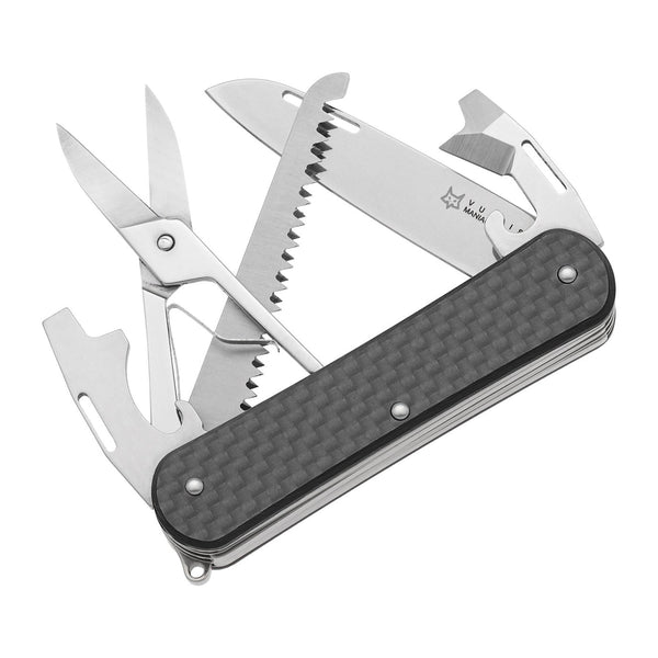 Fox Knives Vulpis FX-VP130-SF5 CF Multi Herramienta de bolsillo de bolsillo Acero inoxidable M390