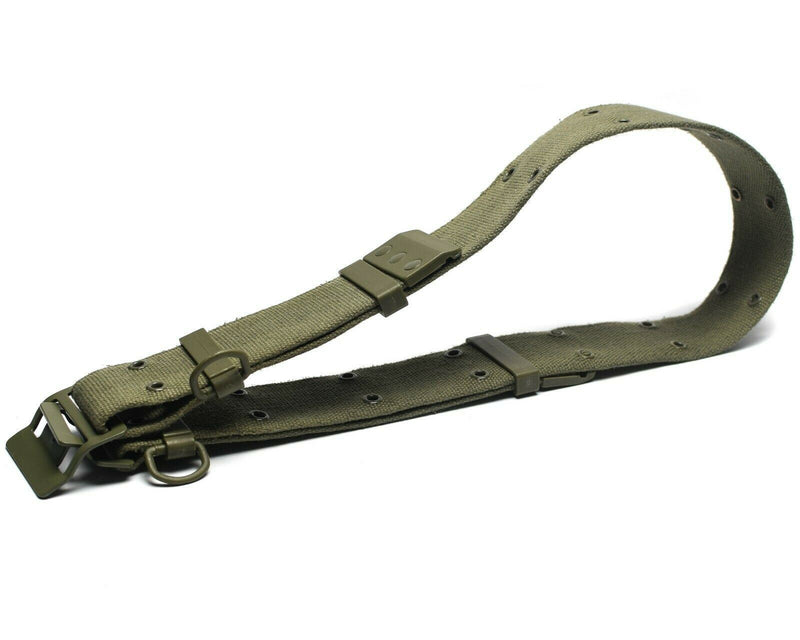 Cinturón original del ejército francés Famas Olive OD Belt Web FRANCE Militar