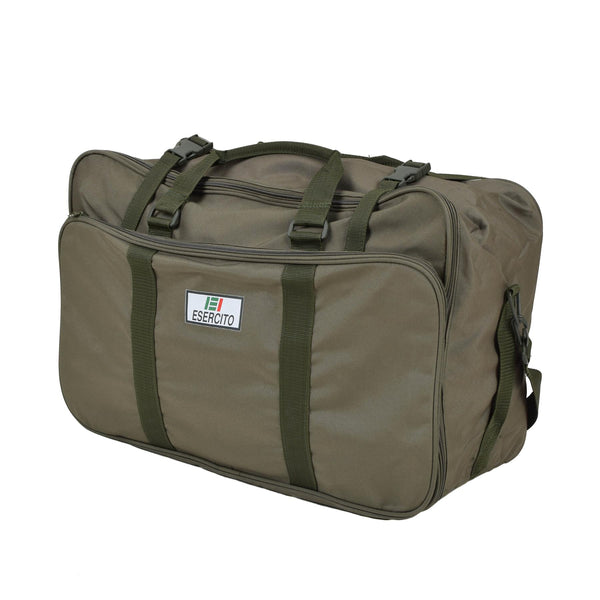 Genuine italiano del ejército italiano Bag 60L ESERCITO LOGO CORRES AJUSTABLE OLIVE