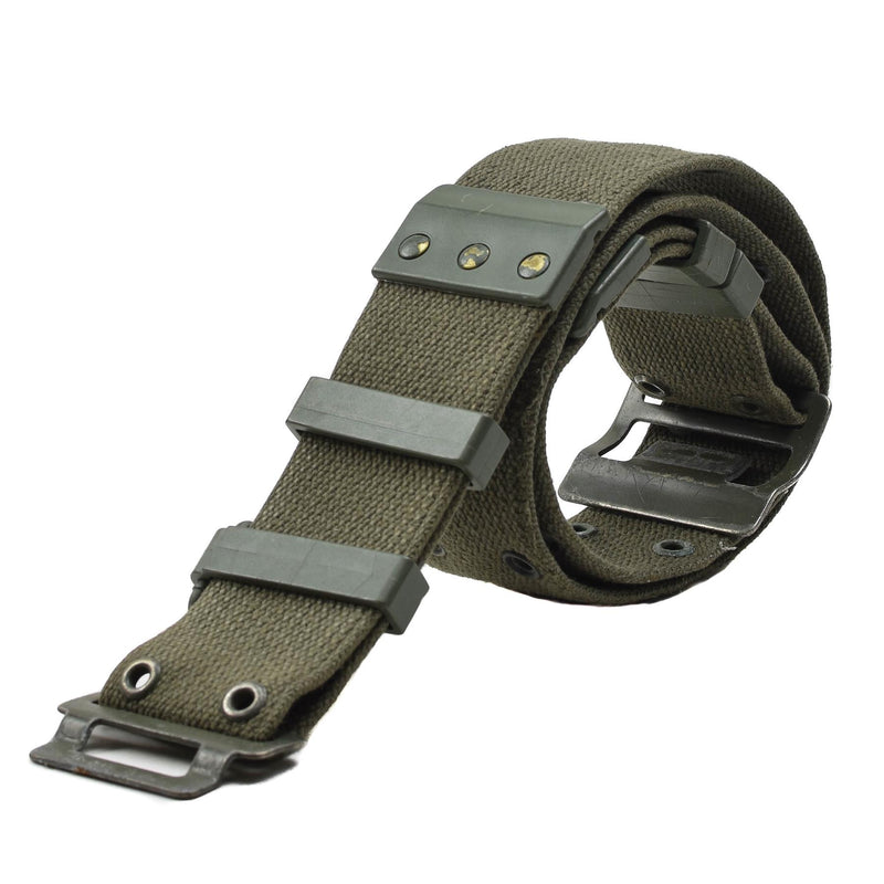 Cinturón original del ejército francés Famas Olive OD Belt Web FRANCE Militar