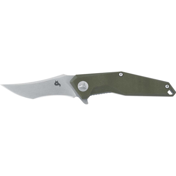 Fox Knives Fox Knives Kravi Shai Bocket Clifly 440c Stone Waved G10 Green 2.76