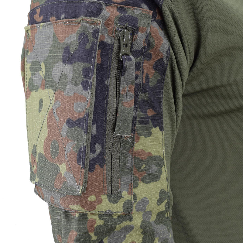 Tacgear Brand Alemán Camisas de estilo del ejército Combate Tropas Underwear Flecktarn Camo