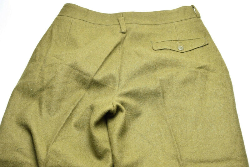 Pantalones de campo de lana del ejército rumano genuino Pantalones de combate Caki OD Green Rumania