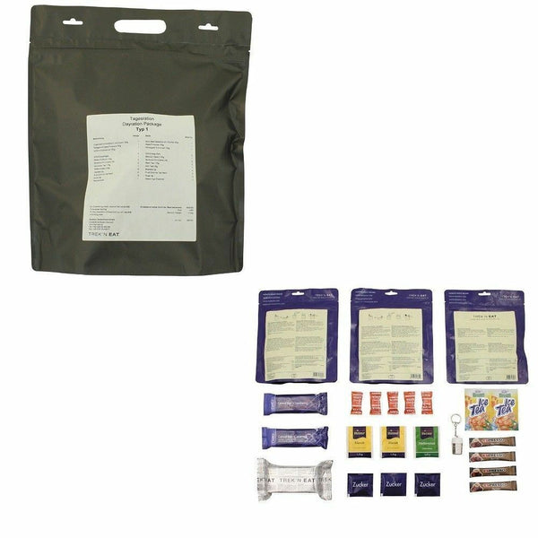 EMERGENCIA SUPERVIVA DE SUPERVIVA DEL Ejército 1 día Pack Ration Comida militar de comida MRE (typ3)