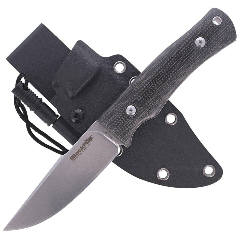 FOX Knives Explorator Cuchilla fija Cuchada de fuego Starter de acero inoxidable lavado