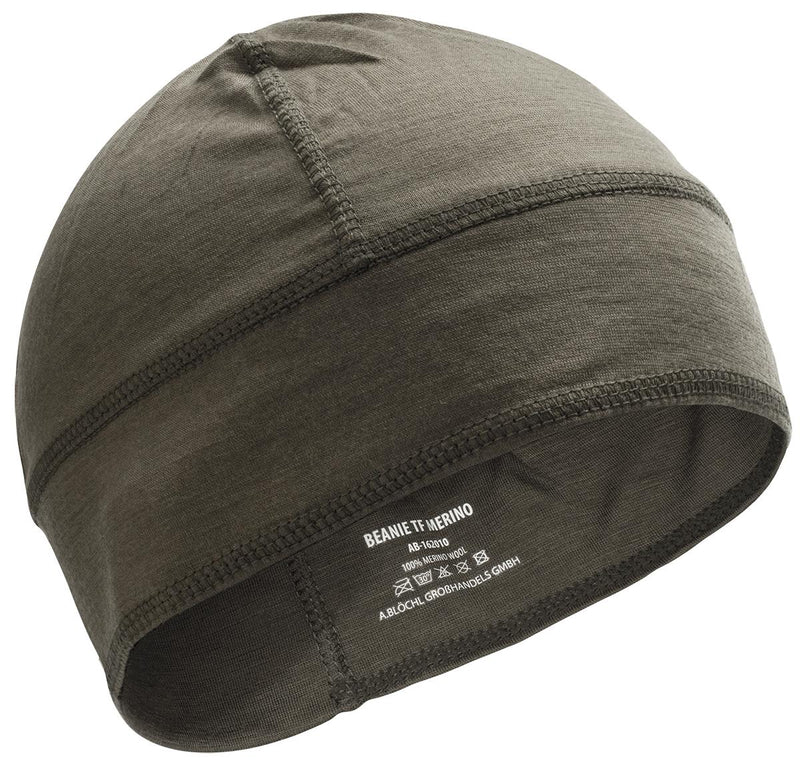 Blochl Brand Military Style Merino Beanie Reloj Beatable Hat Olive nuevo