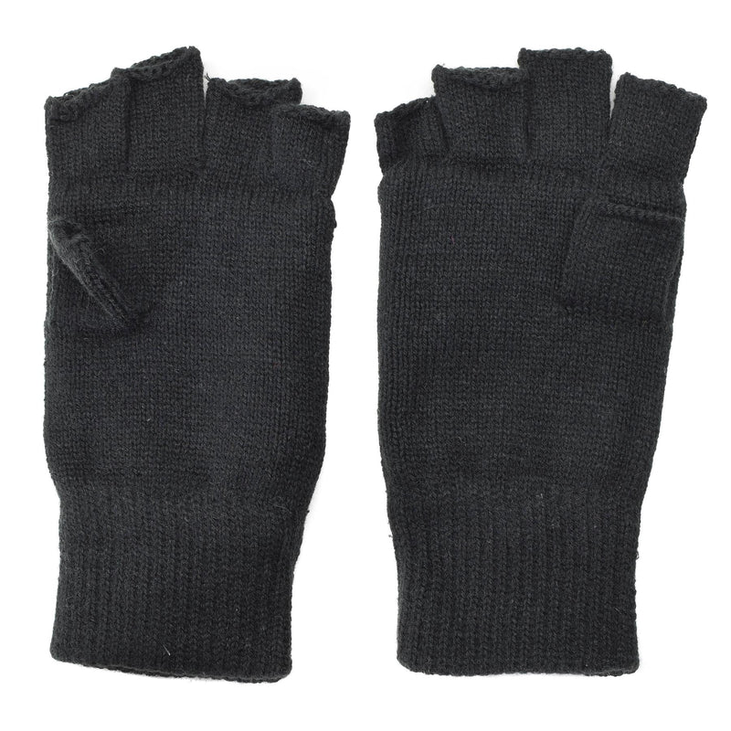 Guantes de Mil-Tec hombres calientes sin dedo thinsulate ™ forro negro de invierno táctico