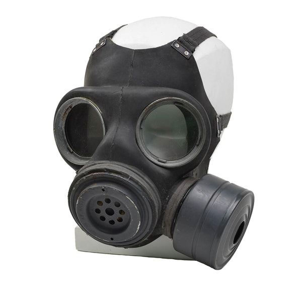 Gasmask militar británico original M44 Bolsa de filtro liviano Conjunto completo Negro