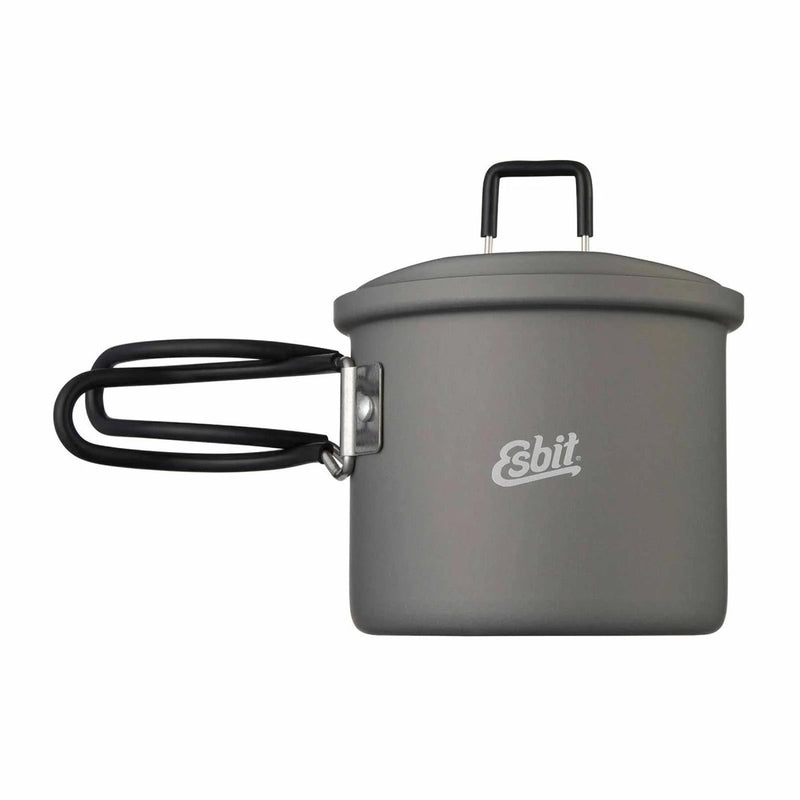 ESBIT POTA LIGERA 625 ml Camping Manija plegable de aluminio anodizado duro gris