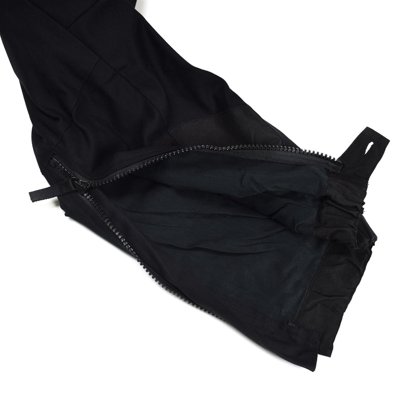 Pantalones de petrolero térmicos suecos genuinos M90 NEGROS BDU Pantalones W BRACES GENERALES NUEVOS