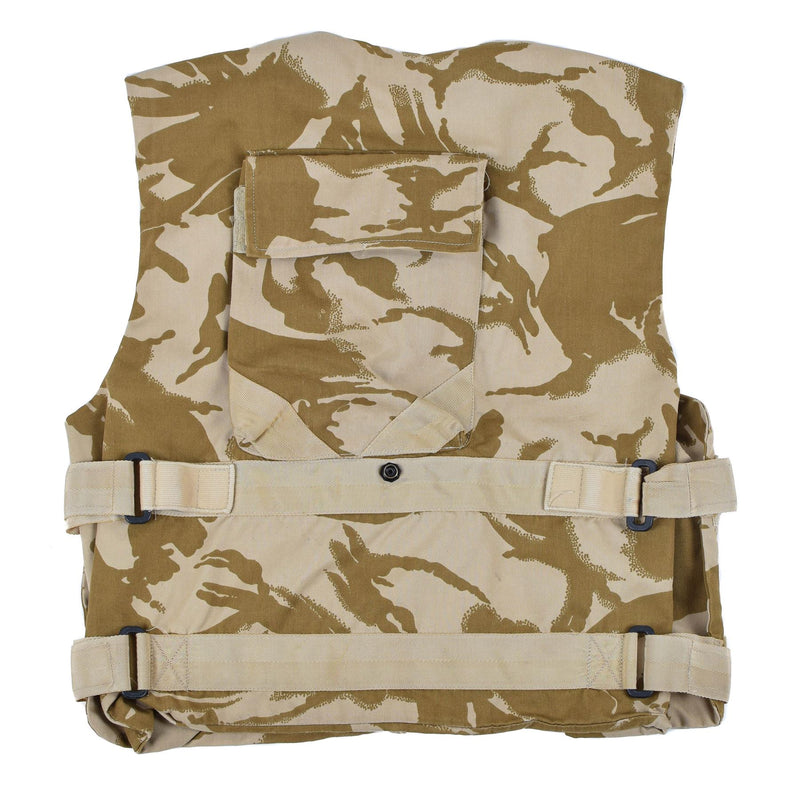 Vestible de flak militar británico original chaleco dpm camuflaje desértico táctico