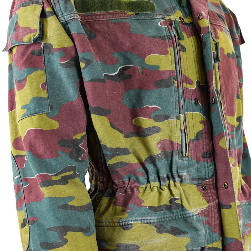 Combate militar del ejército belga original M90 Chaqueta de campo Parka Jigsaw Camo Surplus