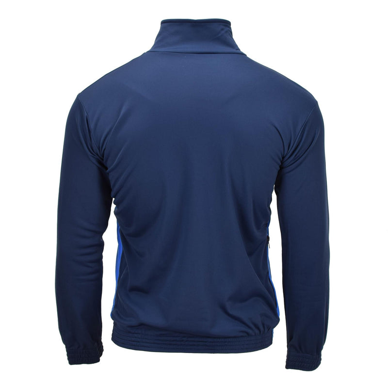 Genuino italiano Militar Militares Full Zip Gym Gym Gymes ESERCITO EMBLEME ENTLAJO AZUL