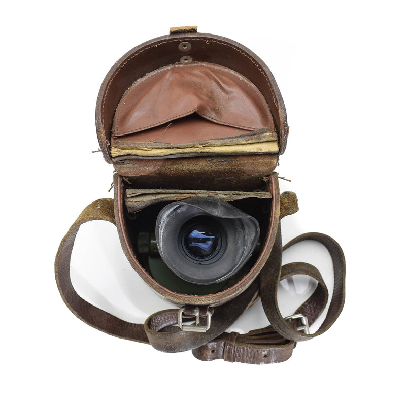 Herramienta de visión monocular del ejército yugoslavio original en M59 y estuche de cuero dañado